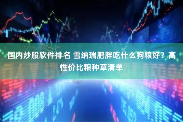 国内炒股软件排名 雪纳瑞肥胖吃什么狗粮好？高性价比粮种草清单